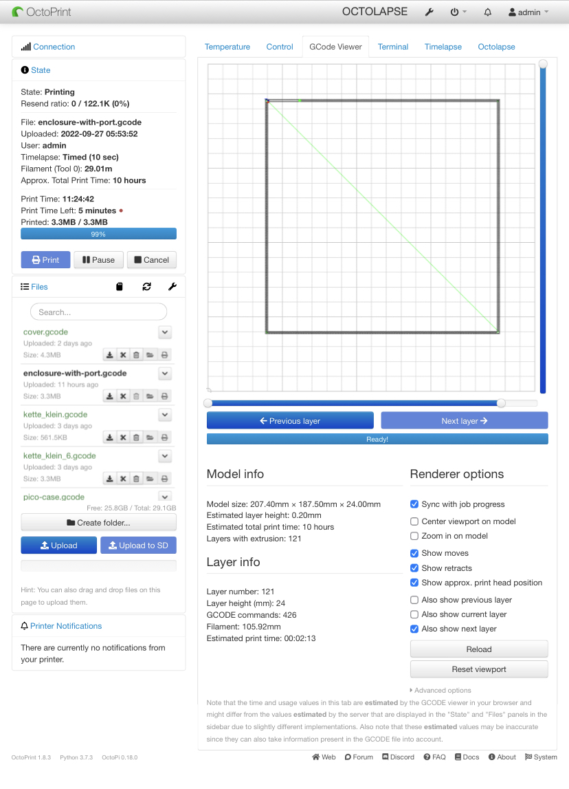 GCode viewer