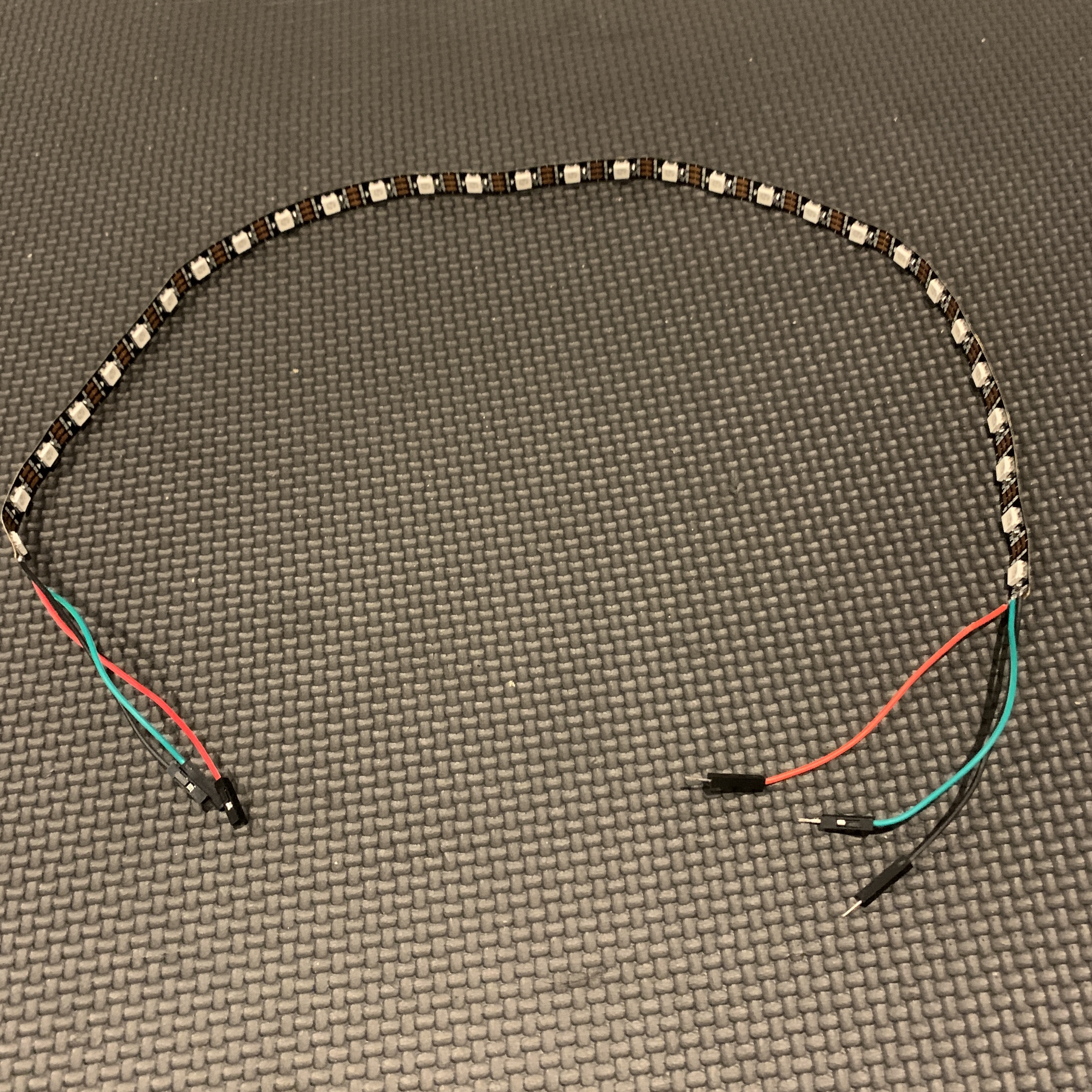 LED strip soldered